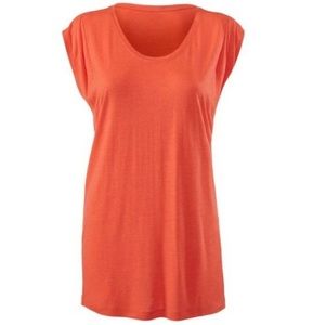 Cabi Unevk Cap Sleeve Orange Medium